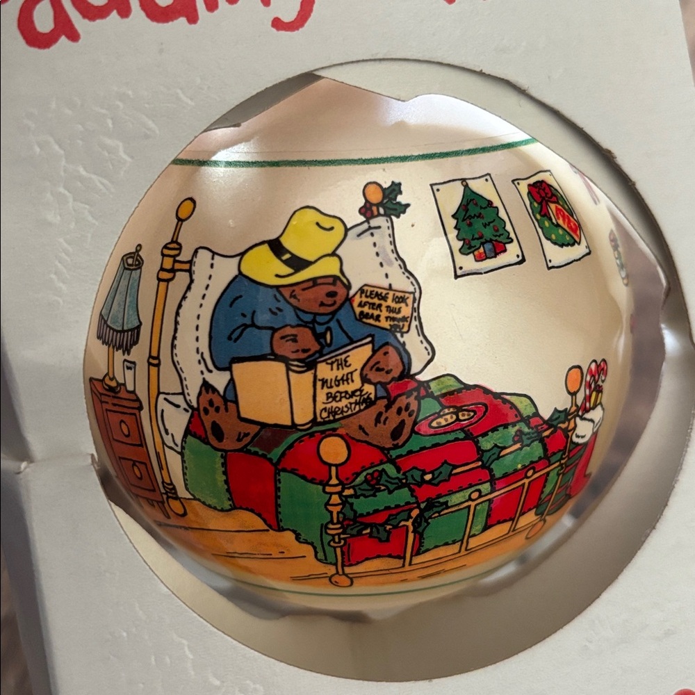 Schmid Paddington Bear The Night Before Christmas 1982 Ornament - Picture 6 of 6